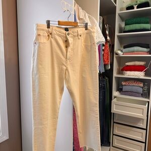 GAP Women's Straight Leg Jeans in Light Cream